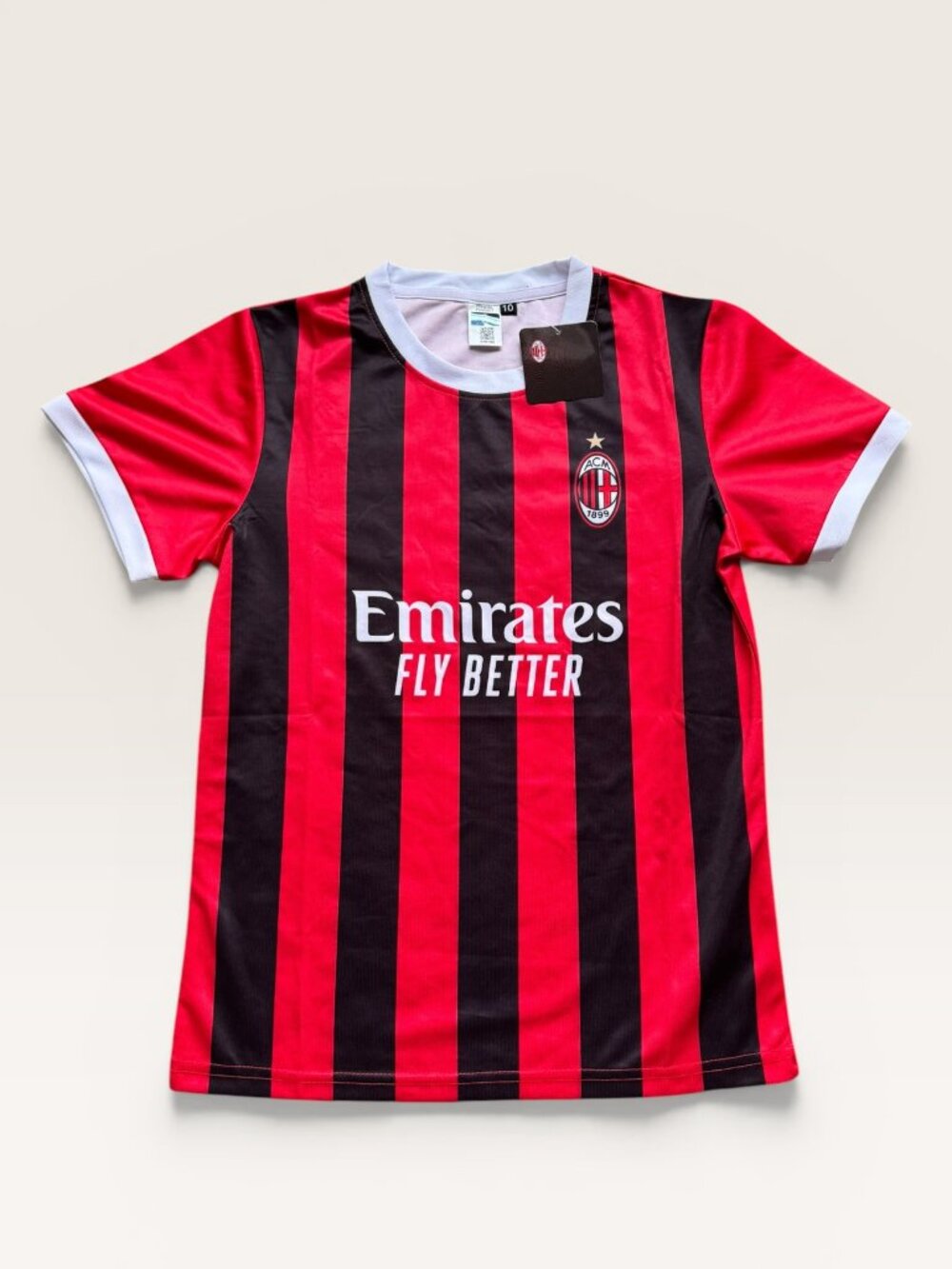 AC Milan Kids Official Emirates Team Home Jersey